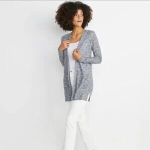 Marine Layer Nantucket Cardigan Navy Heather Size S Cotton Marled Lightweight